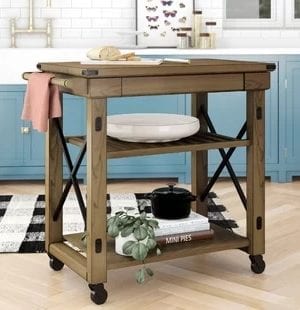 Farmhouse Kitchen Carts and Farmhouse Bar Carts