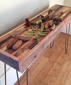Barn Wood Console Table Modern Reclaimed Rustic Vintage Barn Wood Console Table Modern Reclaimed Rustic Vintage Steel Hairpin Legs Farmhouse Goals