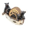 3 Black Bears Canoeing Coaster Set 4 Coasters Rustic Cabin Canoe Cub Decor By LL Home 0 100x100