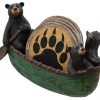 3 Black Bears Canoeing Coaster Set 4 Coasters Rustic Cabin Green Canoe Cub Decor 0 100x100