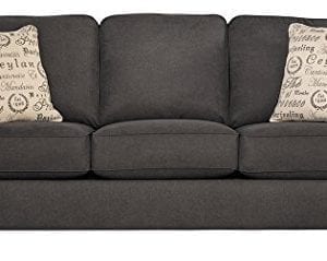 Ashley Furniture Signature Design Alenya Sleeper Sofa With 2 Throw Pillows Queen Size Vintage Casual Charcoal 0 300x239