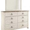 Ashley Furniture Signature Design Willowton Chest Of Drawers Contemporary Driftwood Inspired Dresser Two Tone Finish 0 100x100