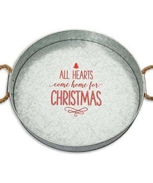 Brownlow Gifts Galvanized Metal Round Serving Tray 0 300x360