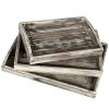 Country Rustic Torched Wood Nesting Breakfast Serving Trays With Handles Set Of 3 0 100x100