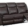 HOMES Inside Out IDF 6297 SF Sienna Transitional Leather Sofa With 2 Recliners 0 100x100
