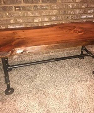 Industrial Pipe And Wood Coffee Table Live Edge Rustic Vintage 0 300x360