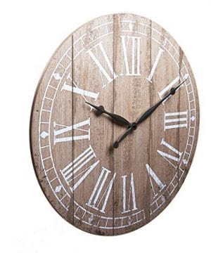 20 Rustic Light Natural Wood Plank Frameless Farmhouse Wall Clock 0 3 300x360