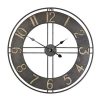 236 Inch Oversized Rustic Vintage Metal Silent Non Ticking Battery Operated Decorative Wall Clock With Large Arabic Numerals 0 100x100
