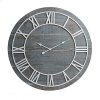 36 Rustic Washed Gray Wood Plank Frameless Wall Clock 0 100x100