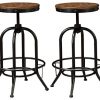 Ashley Furniture Signature Design Pinnadel Bar Stool Pub Height Set Of 2 Rustic Brown 0 100x100