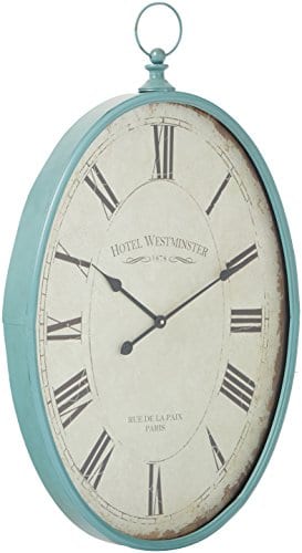 Aspire Sonia Oval Wall Clock Blue 0 0