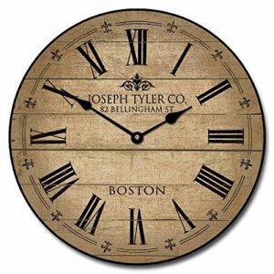 American Crafted 10 x 2 x 10 FirsTime /& Co Contour Wall Clock Distressed Ivory