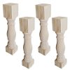 Btibpse 125 Traditional Bench Legs Unfinished Coffee Table Legs TV Bench Leg Set Of 4 0 100x100