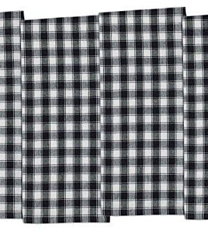 DII COSD35176 Cotton Dish Decorative Oversized Towels Perfect For Every Day Home Kitchen Holidays And Housewarming Gifts 18 X 28 BlackWhite 0 300x333