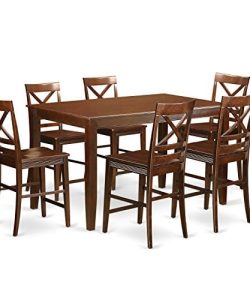 East-West-Furniture-DUQU7H-MAH-W-7-Piece-High-Top-Table-and-6-Kitchen-Bar-Stool-Set-0