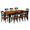 East West Furniture QUIN9 BLK W 9 Piece Dining Table Set BlackCherry Finish 0 100x100