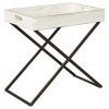 Ashley Furniture Signature Design Janfield Tray Accent Table Vintage Antique White Wood Top Antique Black Metal Base 0 100x100