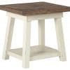 Ashley Furniture Signature Design Stowbranner Casual Rectangular End Table Two Tone White And Brown 0 100x100