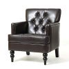 Christopher Knight Home Tufted Club Chair Decorative Accent Chair With Studded Details Brown 0 100x100