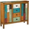 Great Deal Furniture Delaney Antique Distressed Wood Storage Cabinet In Multicolor 0 100x100