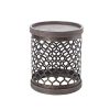 Intelligent Design Cirque Accent Tables Metal Side Table Grey Drum Design Modern Rustic Style End Tables 1 Piece Metal Round Small Tables For Living Room 0 100x100