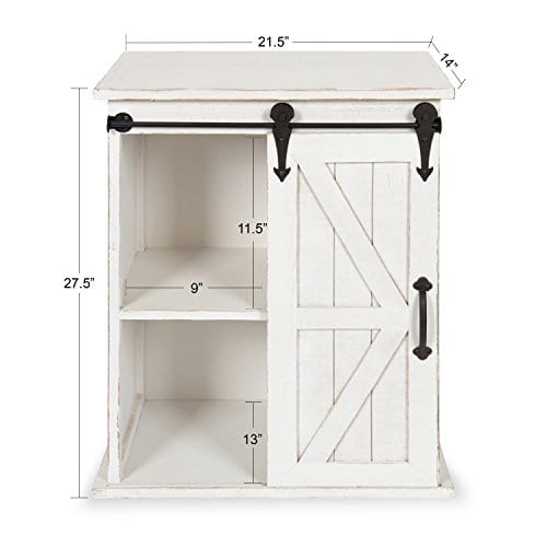 Kate And Laurel Cates Wooden Freestanding Storage Cabinet Side