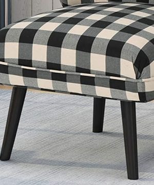 Roger Modern Farmhouse Accent Chair Black Checkerboard 0 2 300x360