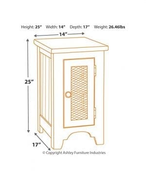 Signature Design By Ashley T459 7 Wystfield Chairside End Table WhiteBrown 0 3 300x360