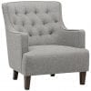 Stone Beam Decatur Modern Tufted Accent Chair 31W Silver 0 100x100