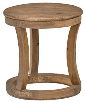 Amazon Brand Stone Beam Modern Rustic Reclaimed Elm Round Accent Side End Table 16 9 W Natural Farmhouse Goals