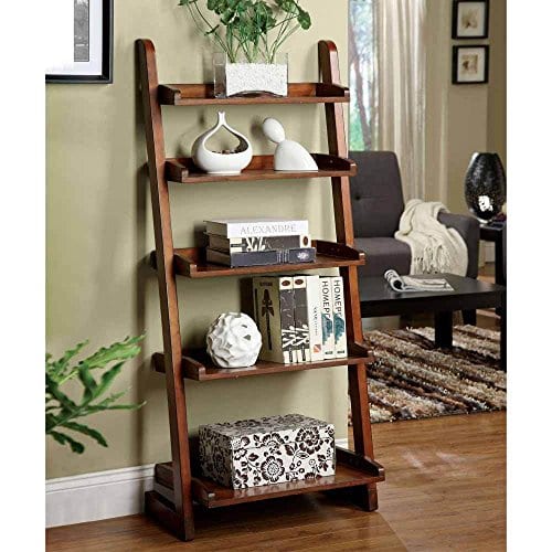 1perfectchoice Lugo 5 Shelf Ladder Storage Bookcase Display Wall