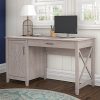 Bush Furniture Key West Collection 54W Single Pedestal Desk In Washed Gray 0 100x100