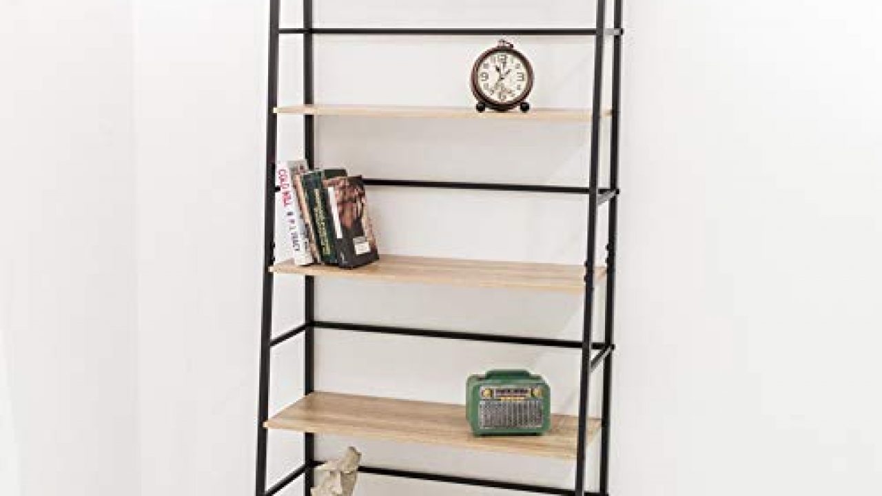 C Hopetree Ladder Shelf Bookcase 5 Tier Display Bookshelf