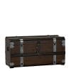 Household Essentials Steel Band Wood Storage Trunk Large Chest Brown 0 100x100