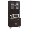 Pemberly Row Kitchen Cabinet In Chocolate Gray 0 100x100