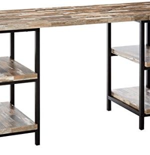 Skelton Writing Desk With Metal Frame Salvaged Cabin And Black 0 300x310