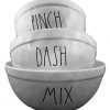 Artisan Collection Rae Dunn Set Of 3 Nesting Mixing Ceramic Bowls Pinch Dash Mix 0 100x100