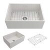 Contempo-Farmhouse-Apron-Front-Fireclay-27-in-Single-Bowl-Kitchen-Sink-with-Protective-Bottom-Grid-and-Strainer-in-White-0