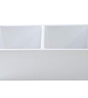 Farmhouse Kitchen Sink White Double Bowl Fireclay With Apron Front Undermount Installation Reversible Smooth Fluted 33 Inches 0 3 300x333