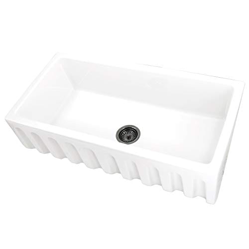Highpoint Collection 36 In Reversible Italian Fireclay Farmhouse Sink