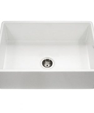 Houzer PTG 4300 WH Platus Series Apron Front Fireclay Single Bowl Kitchen Sink 33 White 0 300x360