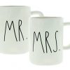 Rae Dunn Artisan Collection Mr Mrs Set Of 2 Mugs By Magenta White 0 100x100