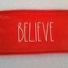 Rae Dunn By Magenta Christmas Red Believe Large Platter Plate 0 100x100