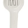 Rae Dunn By Magenta FEAST Ceramic LL Spoon Rest With Word Facing Handle 0 100x100