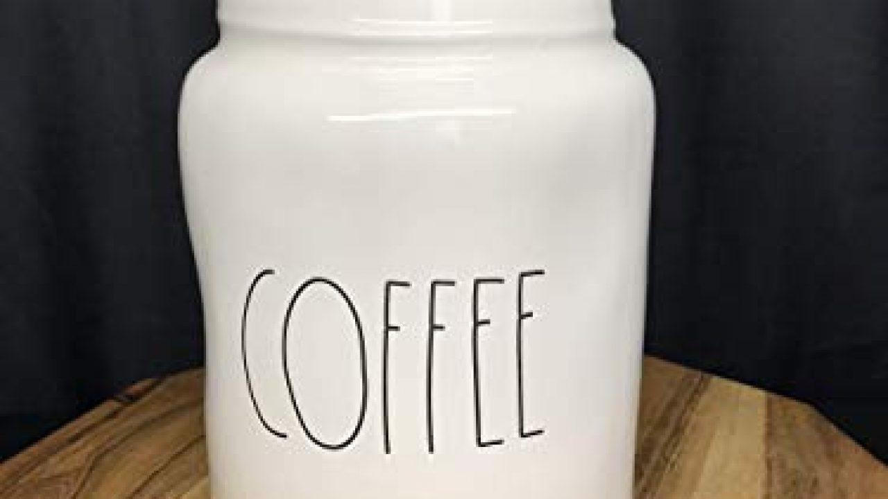 rae dunn coffee and tea canister