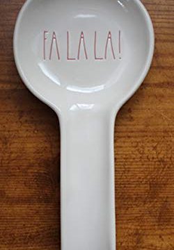 Rae Dunn FA LA LA In Large Christmas Red Letters LL 10 Inch Spoon Rest By Magenta 0 250x360