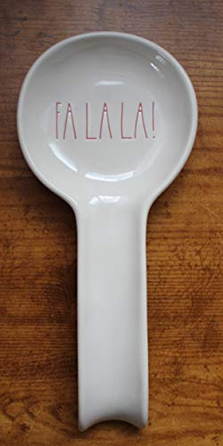 Rae Dunn FA LA LA In Large Christmas Red Letters LL 10 Inch Spoon Rest By Magenta 0