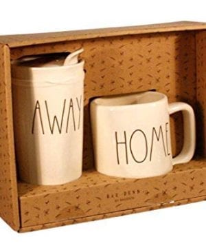 Rae Dunn HOME And AWAY Travel Tumbler With Lid Coffee Mug Cup Gift Set 0 300x360