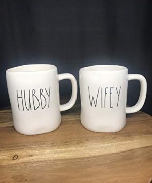 Rae Dunn Hubby Wifey Set Of 2 Mugs By Magenta 0 300x360