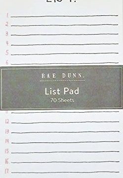 Rae Dunn List Pad WCheckbox Tickbox Memo Notepad Notes Organize Lists Office School Work Home List 0 249x360